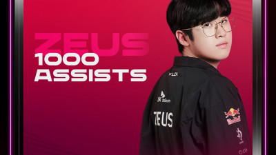 Congratulations to @T1LoL Zeus for earning his 1000th #LCK assist! ⚡️????????